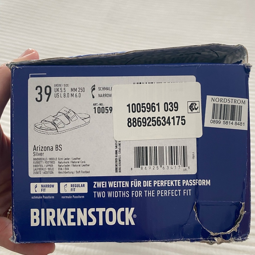Birkenstock Black Slides with Gold Accents - Picture 9 of 10